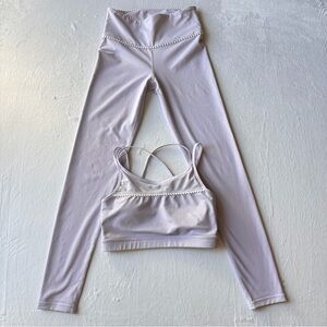 Mono B Lavender Pearl-Trim Workout Set